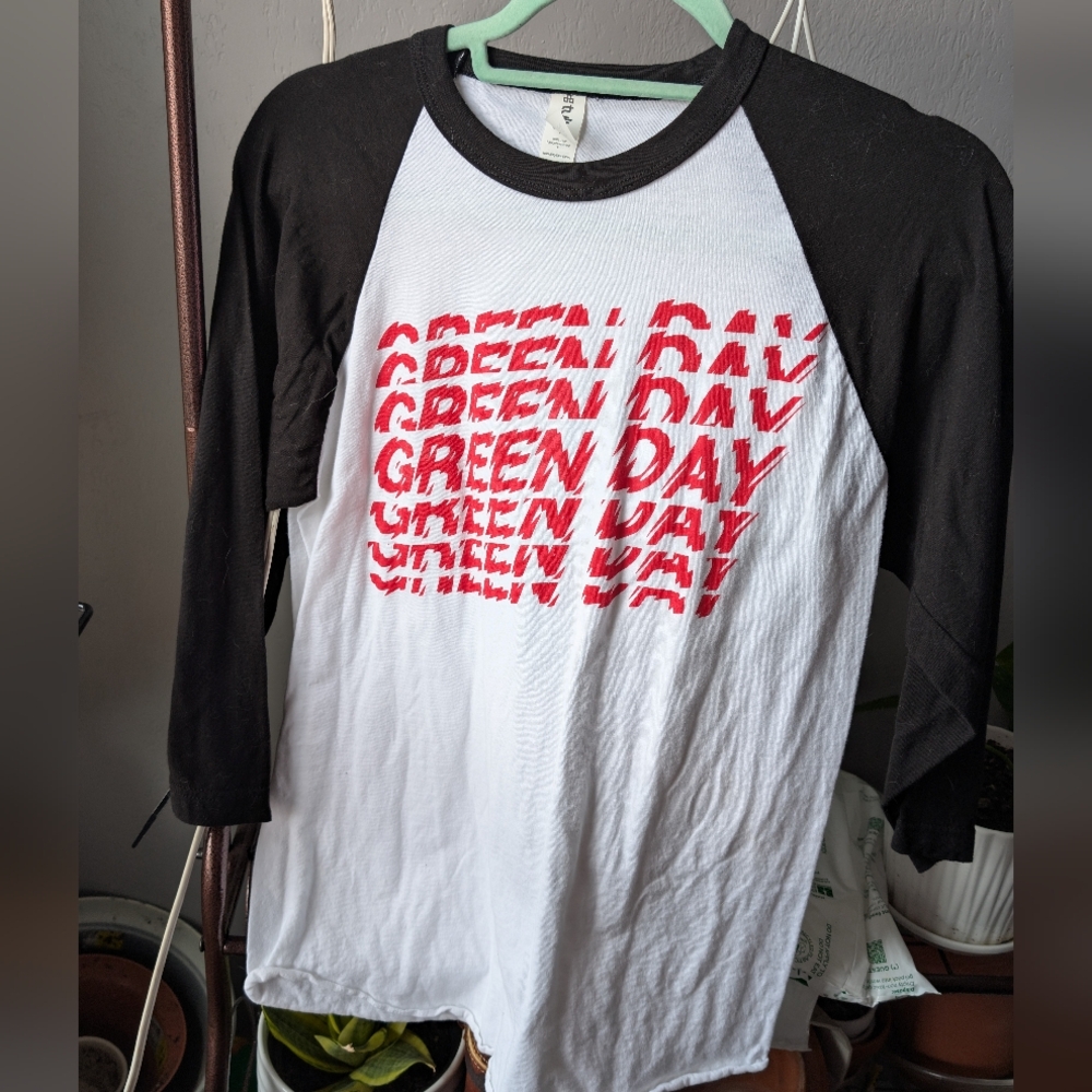 Black and White Graphic Raglan Tee